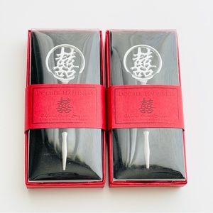 📍5/$20 Kate Aspen wine stopper cork - Set of 2 Double Happiness Chinese stopper